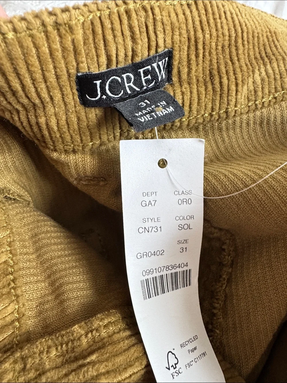 J. Crew Women’s Corduroy Flare Pants in Olive Green
